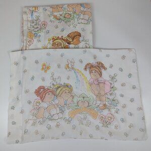 Vintage Original 1982 Cabbage Patch Kids Flat Twin Sheet and Pillow Case